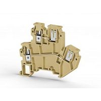 353 349, Клеммник 2-х ярусный с держ. предохр. (5х20, 5х25) на DIN-рейку, 4 мм.кв., с индикацией 110VAC (серый), AVK 4 FS | код 0.0.0.3.53349 | KLEMSAN