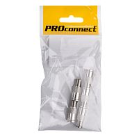 Переходник антенный, (гнездо F - гнездо TV), с кольцом (5шт.) (пакет) PROconnect | код 05-4301-4-9 | PROCONNECT