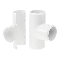 Тройник разборный белый d20 мм (5шт/400шт уп/кор) Промрукав | код PR13.02454 | ПРОМРУКАВ