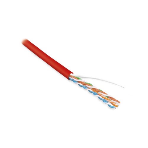 Кабель LANMASTER патч-кордовый UTP, 4x2, кат 5E, 350Mhz, LSZH, красный, 305 м | код LAN-5EUTP-PT-LSZH-RD | LANMASTER