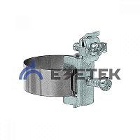 Хомут заземления ленточный 20-115 мм, медь никелированная | код 91322 | ЕЗЕТЕК