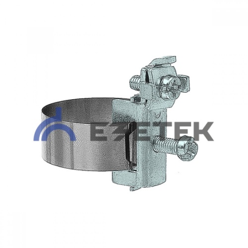 Хомут заземления ленточный 20-115 мм, медь никелированная | код 91322 | ЕЗЕТЕК