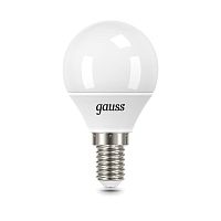 Лампа светодиодная LED 9.5 Вт 950 лм 6500К шар P45 холодный E14 AC 220В Black Gauss | код 105101310 | Gauss