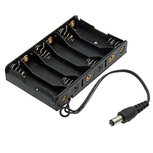 Батарейный отсек RUICHI AA 6x1 DC2.1*5.5 мм (L)=15CM, с разъёмом | код 103151 | Ruichi
