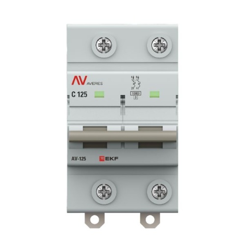 Выключатель автоматический AV-125 2P 125A (C) 10kA EKF AVERES | код mcb125-2-125C-av | EKF фото 3