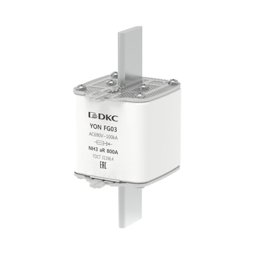 Предохранитель YON ножевого типа FG3 800А 690V характеристика aR | код 1FG03-0800-690V-AR | DKC Предохранитель YON ножевого типа FG3 800А 690V характеристика aR | код 1FG03-0800-690V-AR | DKC