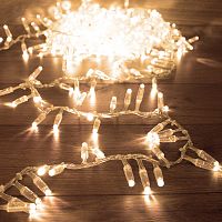 Гирлянда Кластер 10 м, 400 LED, прозрачный ПВХ, IP65, соединяемая, цвет свечения теплый белый NEON-NIGHT | код 303-646 | NEON-NIGHT