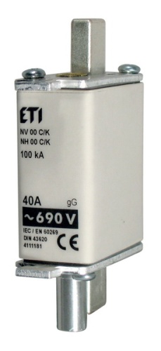 Предохранитель с ударной иглой NH-000_K/gG 10 A KOMBI 690V | код 004111175 | ETI