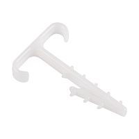 Дюбель-хомут нейлоновый Т-образный REXANT для двух плоских кабелей, 2x12 мм, белый (КФ), упаковка 100 шт. | код 07-4615 | REXANT