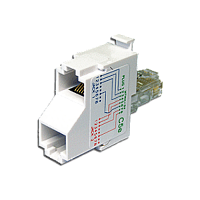 T-адаптер, 2 компьютерных порта | код TWT-T-E2-E2 | TWT