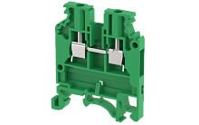Клемма проходная винтовая 2,5 мм2, на 2 подключения, зеленая KUT2.5N-GR | код 1102010003 | Elmex