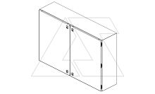 Щит DM моноблочный 800x1200x400мм (ВхШхГ) навесной с монт. панелью, 2 глухие двери, 4 замка, 4 петли, RAL7035, IP54 | код DM241-840 | Tekpan