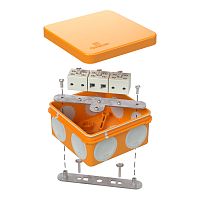 Коробка огнестойкая для о/п двухкомпонентная 60-0210-FR6.0-6 Е15-Е120 RAL2004 80х80х40 (44 шт/кор) Промрукав | код 60-0210-FR6.0-6 | ПРОМРУКАВ