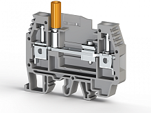 375 792, Клеммник измерительный с 2-мя тест.разъемами, 6мм.кв., (серый), WGL | код 0.0.0.3.75792 | KLEMSAN