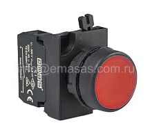 Кнопка с подсветкой-светодиод красная CP260DК (1НЗ) | код CP260DK | EMAS