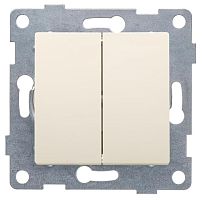 Выключатель 2-кл. СП Ugra 10А 250В механизм беж. | код С11В2-003 | GUSI