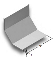 КРЫШКА НА ОТВЕТВИТЕЛЬ Х-ОБРАЗНОЙ СЕКЦИИ, СЕРИИ UKK, ОСН. 50 мм, оцинкованный Сендзимир | код 3102558 | EAE