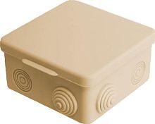 Распаячная коробка ОП 100х100х55мм, крышка, IP54, 8вх., сл. кость, инд. штрихкод TDM | код SQ1401-0933 | TDM