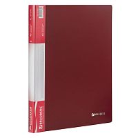 Папка 40 вкладышей BRAUBERG стандарт, красная, 0,7 мм, 221602 | код 221602 | BRAUBERG