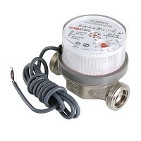 Водосчетчик унив, квартирный, с импульсным выходом, БЕЗ СГОНОВ, до +90^С, 1,5м3, 1/2", 80 мм (NEW) | код. VLF-15U-IL | VALTEC