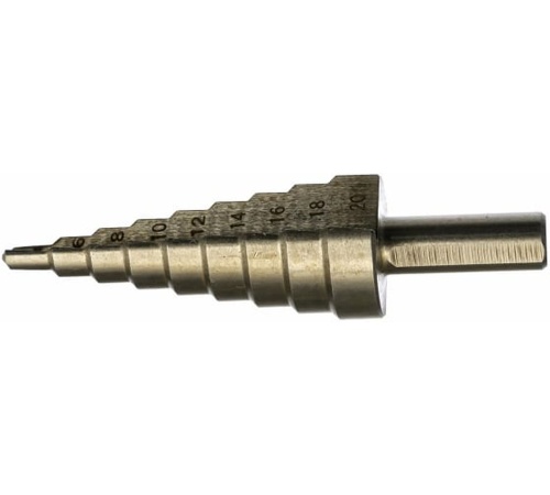 Сверло ступенчатое HSS (Р6М5) по металлу, 9 ступеней, 4-20 мм | код 36395 | FIT