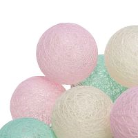 Гирлянда светодиодная "Тайские фонарики "Перламутр" 3.5м 20LED тепл. бел. 0.1Вт IP20 провод ПВХ прозр. элементы питания 2хAA (не в компл.) Neon-Night 303-078