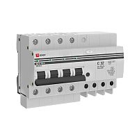 Дифференциальный автомат АД-4 32А/300мА (х-ка C, АС, электронный) 4,5кА PROxima | код  DA4-32-300-pro | EKF