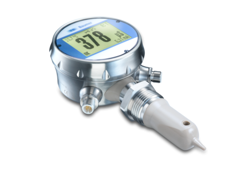 Кондуктометрический датчик проводимости (концентрации) в корпусе из нерж. стали 0-500 мкСм/см, 0-1000 мСм/см, дисплей, вертикальное исполнение, соед. G1 гигиенич., PEEK, 37 mm -20 +150 С, Pmax=25 bar, 15-35 VDC, IP67, каб. ввод 2хM16 пластик, выходы: 2х4-