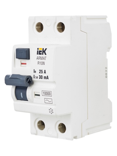 ARMAT Выключатель дифференциального тока R10N 2P 25А 30мА тип AC | код AR-R10N-2-025C030 | IEK фото 9