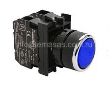 Кнопка нажимная круглая синяя B102DМ | код B102DM | EMAS