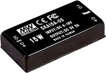 Источник питания DC-DC, 15Вт, вход 36…72В, стабил. выход 5В/300…3000мА, изоляция 1000В DC, 50.8х25.4х11.27мм., -25С…+71С | код SKA15C-05 | MeanWell