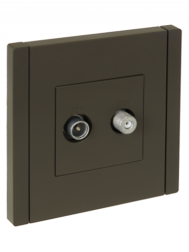 FORTE&PIANO Роз. двойная TV+SAT FP338 сер. IEK | код FP-AF20-O-K03 | IEK