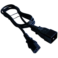 Шнур питания С13-C20, 3х0.75, 220В, 10А, черный, 5 метров | код LAN-PP13/20-5.0-BK | LANMASTER