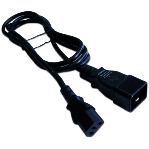 Шнур питания С13-C20, 3х0.75, 220В, 10А, черный, 5 метров | код LAN-PP13/20-5.0-BK | LANMASTER