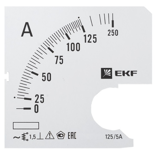 Шкала сменная для A961 125/5А-1,5 PROxima | код s-a961-125 | EKF