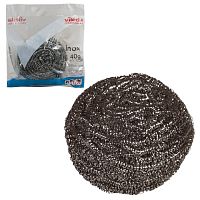 Губка металлическая VILEDA Professional Инокс, для стойких загрязнений, нержавеющая сталь, вес 40 г | код 602098 | VILEDA