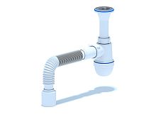 Сифон для умывальника АНИ 1 1/4' x 40 с гибкой трубой 40х40/50 | код C2010 | АНИ пласт