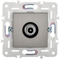 Розетка телевизионная проходная TV SKANDY SK-A17N никель IEK SK-A10-P-K50