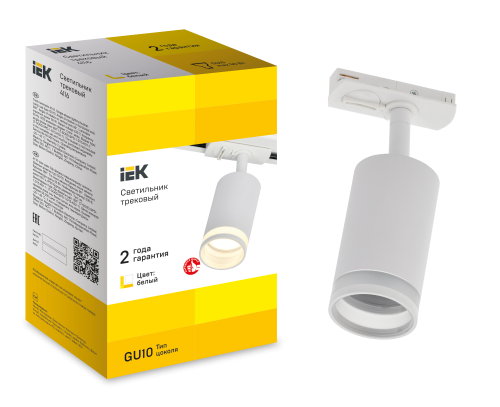 Светильник 4116 декоративный трековый поворотный GU10 бел. IEK LT-USB0-4116-GU10-1-K01 фото 3 Светильник 4116 декоративный трековый поворотный GU10 бел. IEK LT-USB0-4116-GU10-1-K01 фото 3