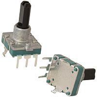 Энкодер инкрементальный двухканальный без переключателя RUICHI PEC16, 5 В, разрешение 24/24, длина вала 20 мм от корпуса, пластик | код 113290 | Ruichi