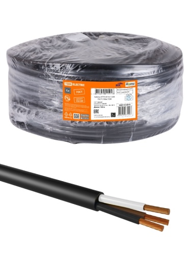 Кабель КГТП-ХЛ 3х4-0,66 ГОСТ (на катушке 50м) TDM | код SQ0110-0177 | РЭМЗ ТМ