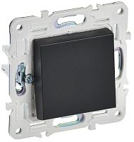 SKANDY Выключатель 1-клавишный проходной 10А SK-V02Bl черный IEKновинка | код SK-V12-0-10-K02 | IEK