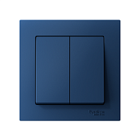 ATLASDESIGN 2-клавишный ВЫКЛЮЧАТЕЛЬ, сх.5, 10АХ, в сборе, быстрозажимные клеммы, АКВАМАРИН | код ATN001152S | Systeme Electric