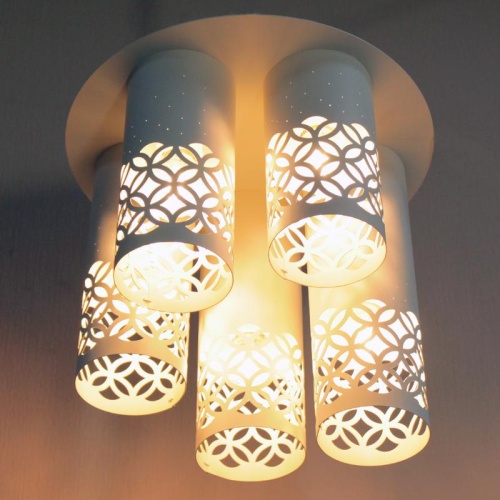 Светильник Касабланка 151 бел. муар НПБ 01-5х60-157 Е27 ИУ | код 1005404803 | Элетех фото 2