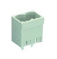 Вилочный разъем, вертикальный, на плату, шаг 5,00 мм, 2 полюса, фиксация на плате пайкой, 300V, 12А, без маркировки, цвет: серый, серия 8113 S G | код 25.330.3253.0 | Wieland