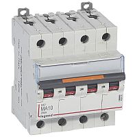 Автоматический выключатель DX³ MA - 25 кА - тип характеристики MA - 4П - 400 В~ - 10 А - 6 модулей | код 409890 |  Legrand 