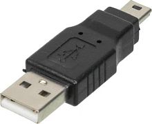 Переходник Ningbo mini USB B (m) USB A(m) черный | код 841871 | NINGBO