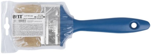 Кисть флейцевая "Модерн" натур. светлая щетина пластиковая ручка 2. 5дюйм (63мм) FIT 01156 фото 3