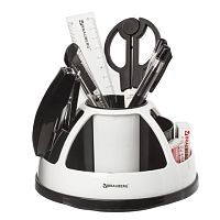 Канцелярский набор BRAUBERG Микс, 10 предметов, вращающаяся конструкция, черно-белый, блистер, 236954 | код 236954 | BRAUBERG