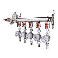 Узел этажн. для сист. водосн., 6 отводов, РД только на вводе, ввод СЛЕВА (200729) | код. VT.GPW.00029.1L6 | VALTEC